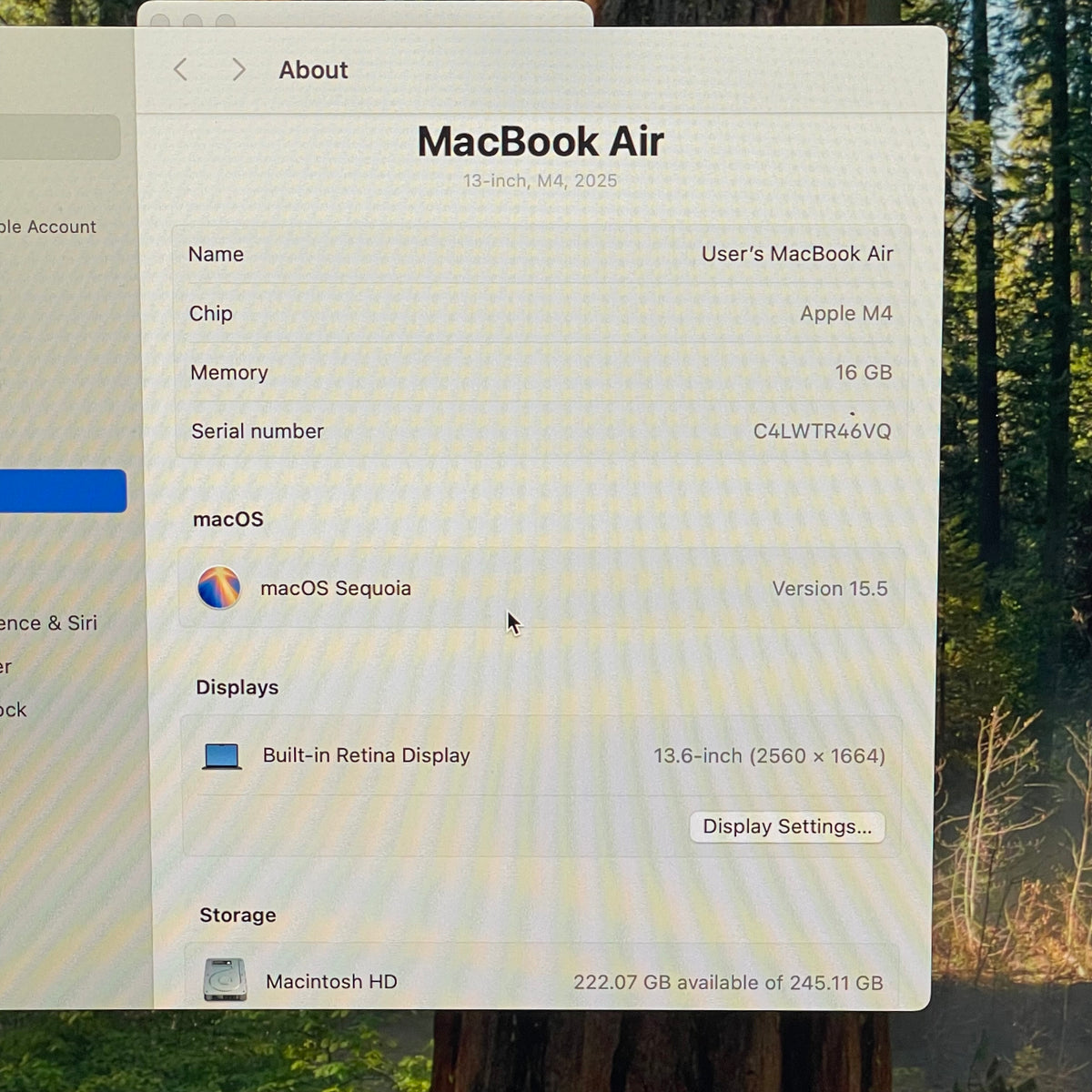 2025 Apple MacBook Air 13.6" M4 8C GPU 4.5GHz 16GB RAM 256GB SSD A3240