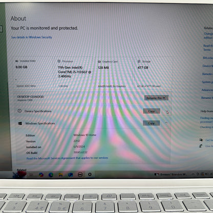 Dell Inspiron 7300  P122G001  13.3" i5-1135G7 2.4GHz 8GB RAM 512GB SSD