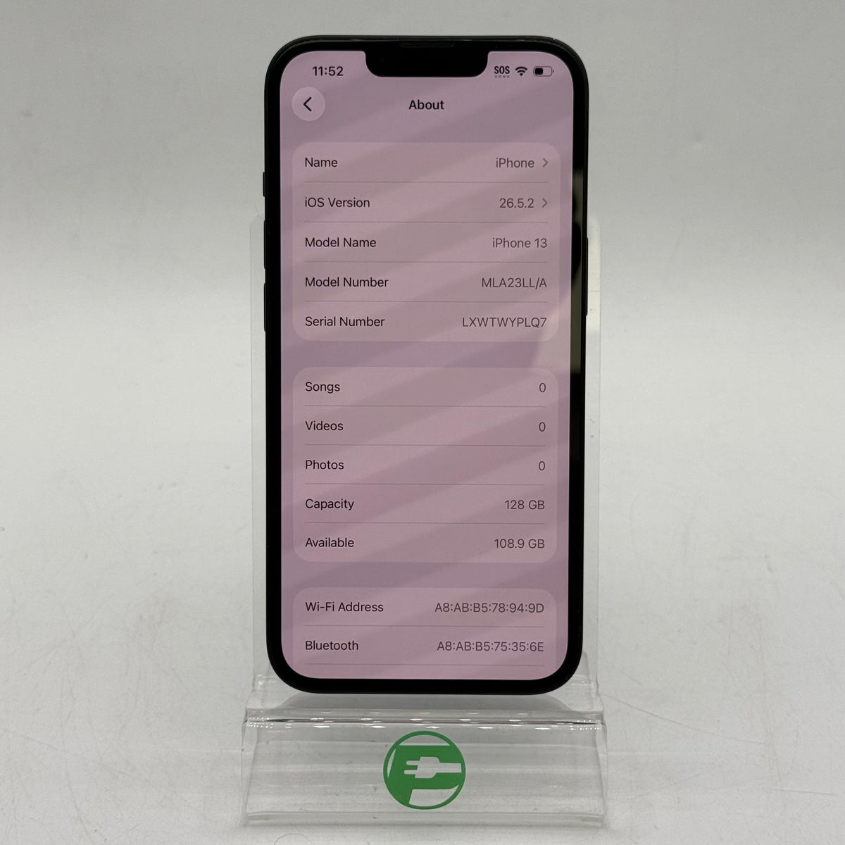 Factory Unlocked Apple iPhone 13 128GB Midnight MLA23LL/A