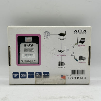 Alfa Network 802.11 b/g  Long Range USB Adapter AWUS036H