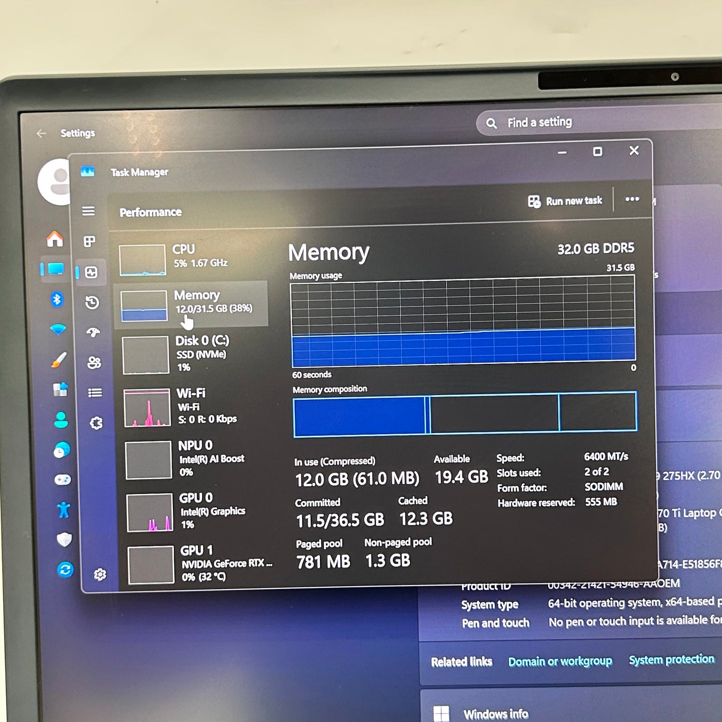 Alienware 18 Area 51 Core Ultra 9 275HX 2.7GHz 32GB 2TB SSD GeForce RTX 5070 Ti
