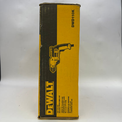 New DeWalt DWD110K 3/8" (10mm) Keyless Chuck Drill Kit