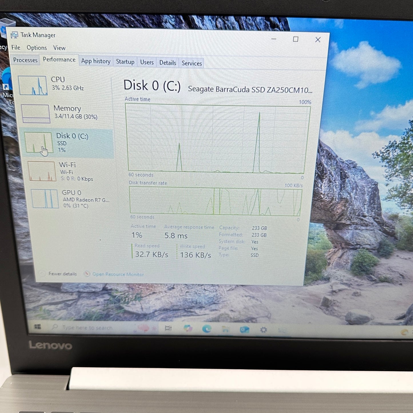 Lenovo IdeaPad 320 15-ABR 80XS 15.6" A12-9720P 2.7GHz 12GB RAM 256GB SSD