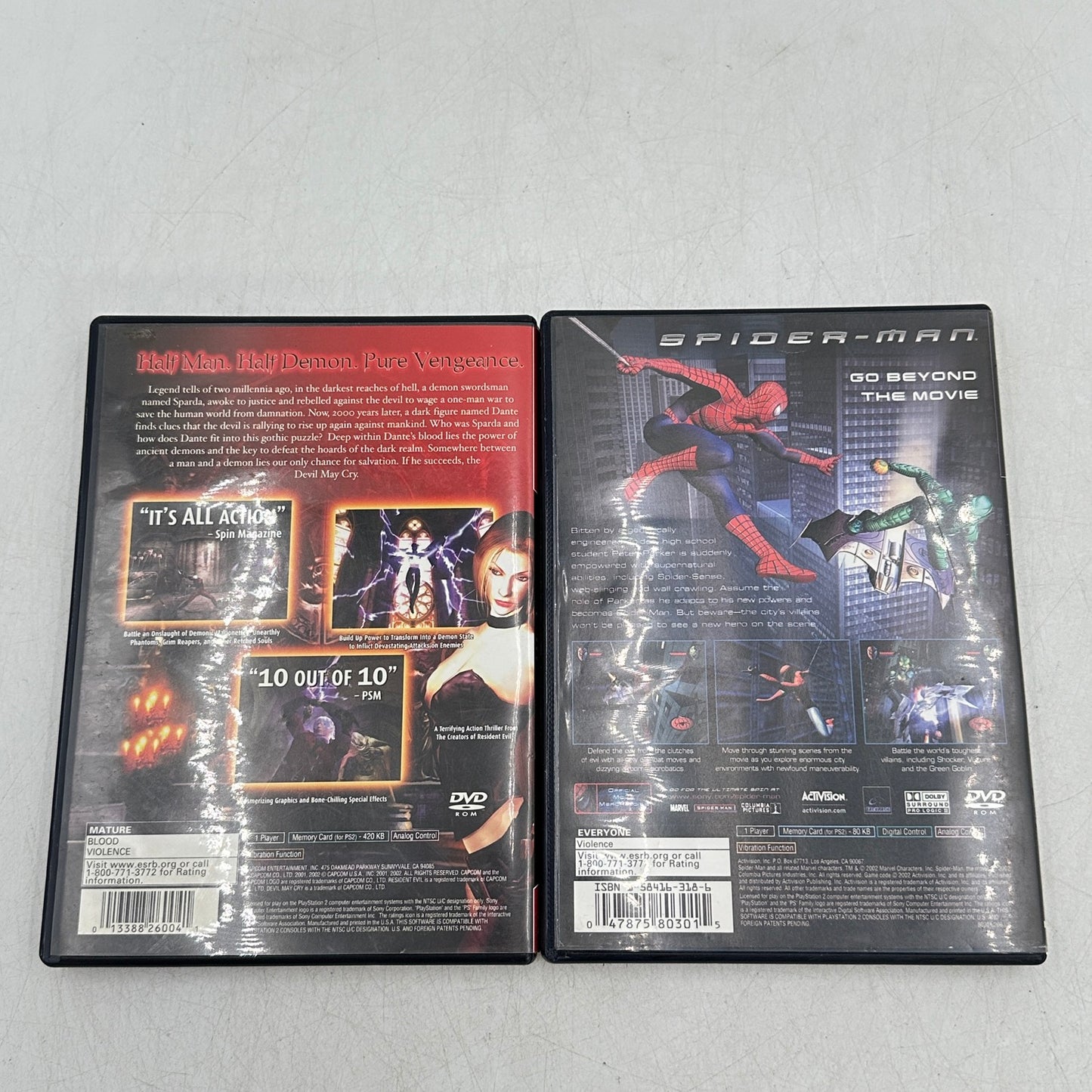 Lot of 2 Sony PlayStation 2 PS2 Games Devil May Cry|Spider-Man