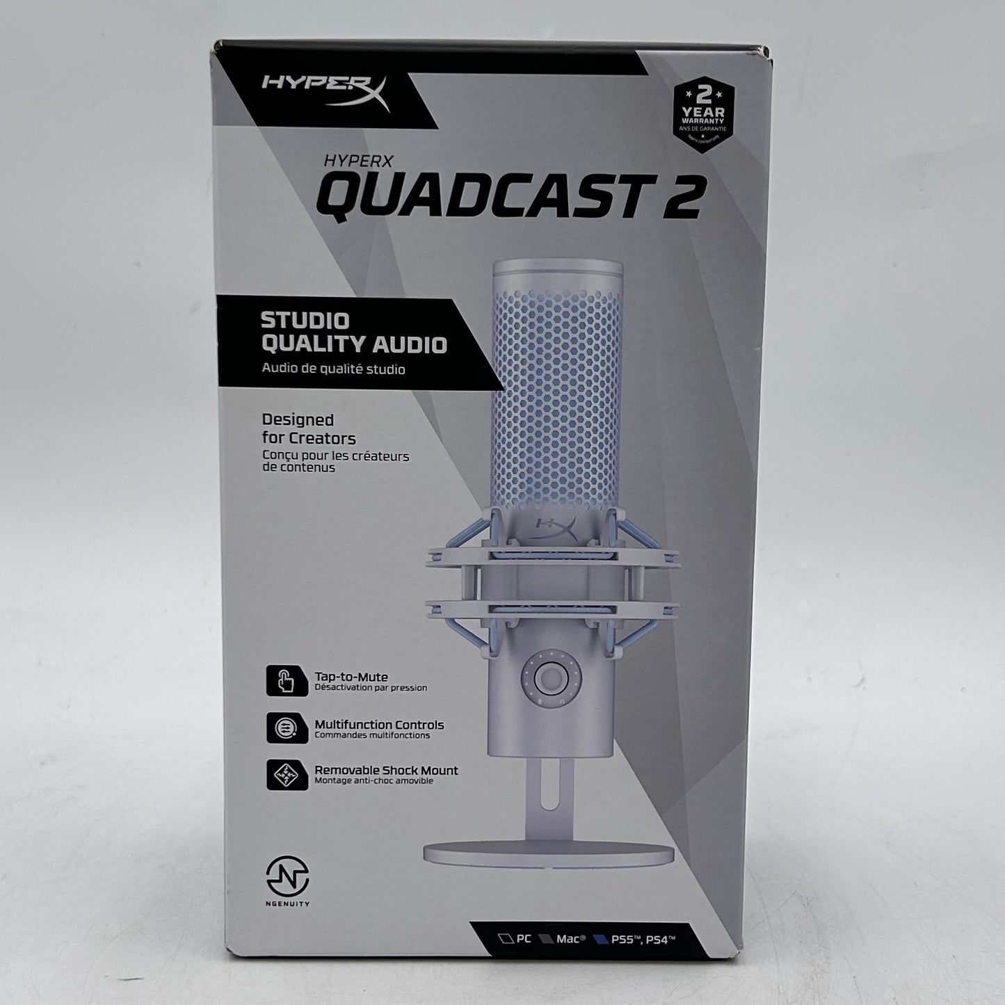 HyperX Quadcast 2 20Hz - 20kHz Condenser Studio Microphone QDC002