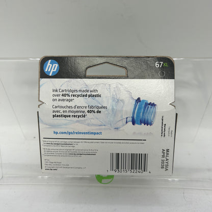 New HP 67XL 3YM57AN Black Noir Ink Cartridge