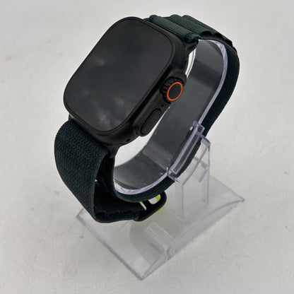 Unlocked Apple Watch Ultra 2 49MM Black Titanium Green Alpine Loop MX4R3LW/A