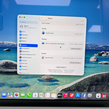 2021 Apple MacBook Pro 16" M1 Pro 16C GPU 3.2GHz 16GB RAM 512GB SSD A2485