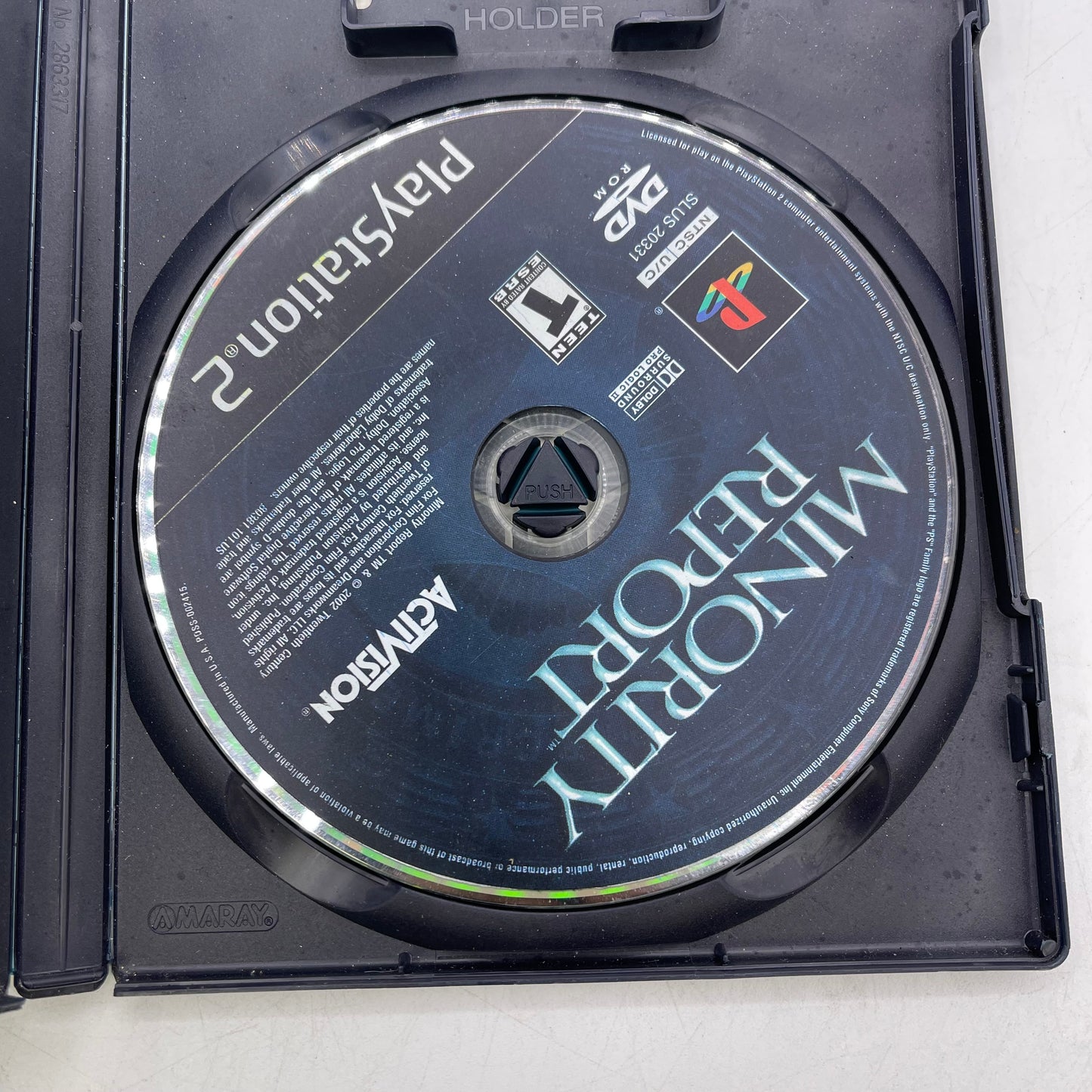 Lot of 2 Sony PlayStation 2 PS2 Games Minority Report |The Great Escape