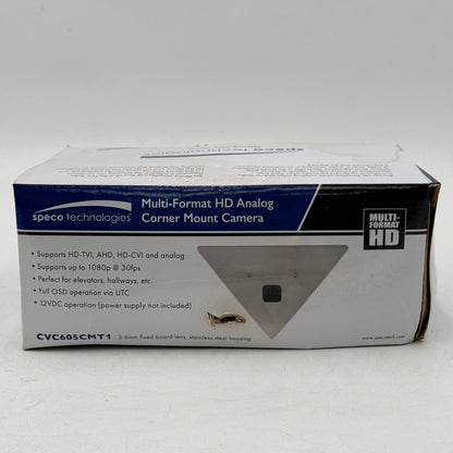 New Speco Technologies Multi-Format HD Analog Corner Mount Camera CVC605CMT1