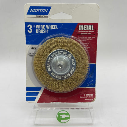 New Norton 3" Wire Wheel Brush 50587-038
