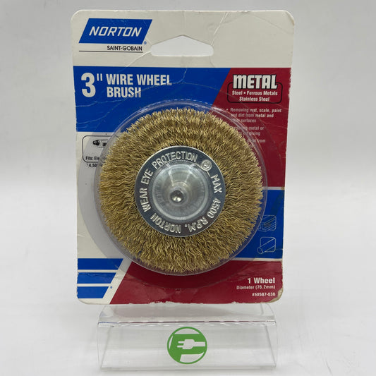 New Norton 3" Wire Wheel Brush 50587-038