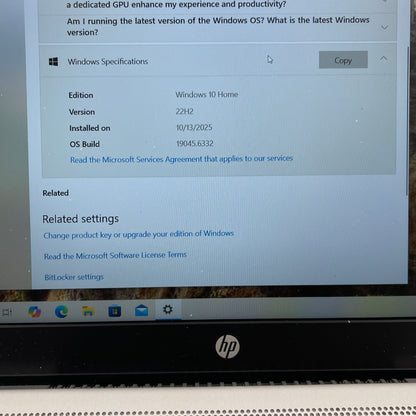 HP Pavilion 15-CC158NR 15.6" i5-8250U 1.8GHz 8GB RAM 256GB SSD