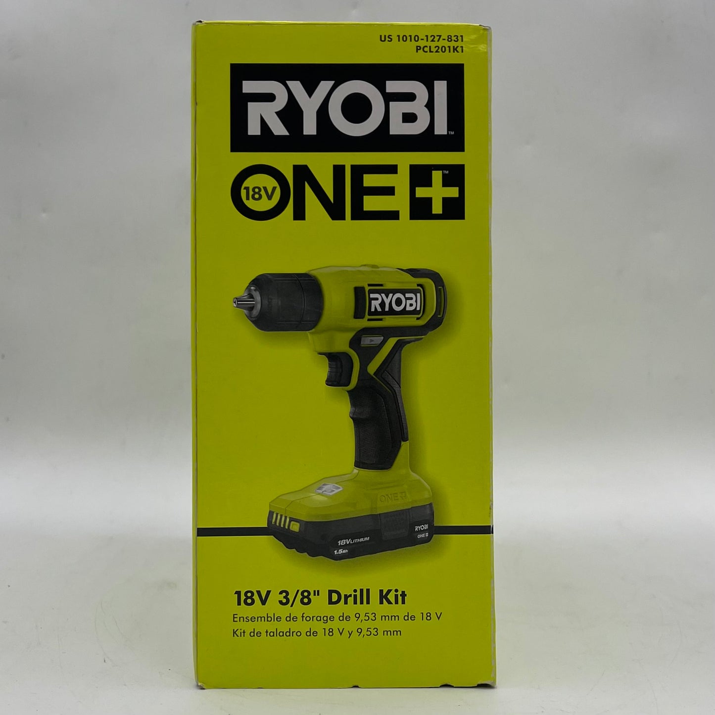 New Ryobi PCL201K1 18V 3/8" Drill Kit