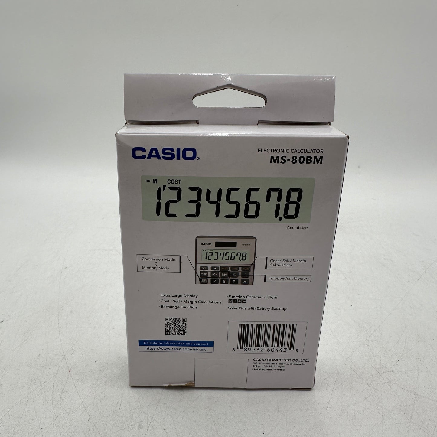 New Casio MS-80BM Portable Desktop Cost/Sell/Margin Electronic Calculator