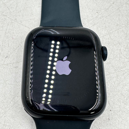 GPS Only Apple Watch Series 7 45MM Black Aluminum Black Sport Band MKN53LL/A