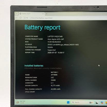 Acer Aspire 3 A315-24P-R7VH 15.6" Ryzen 3 7320U 2.4GHz 8GB RAM 128GB SSD
