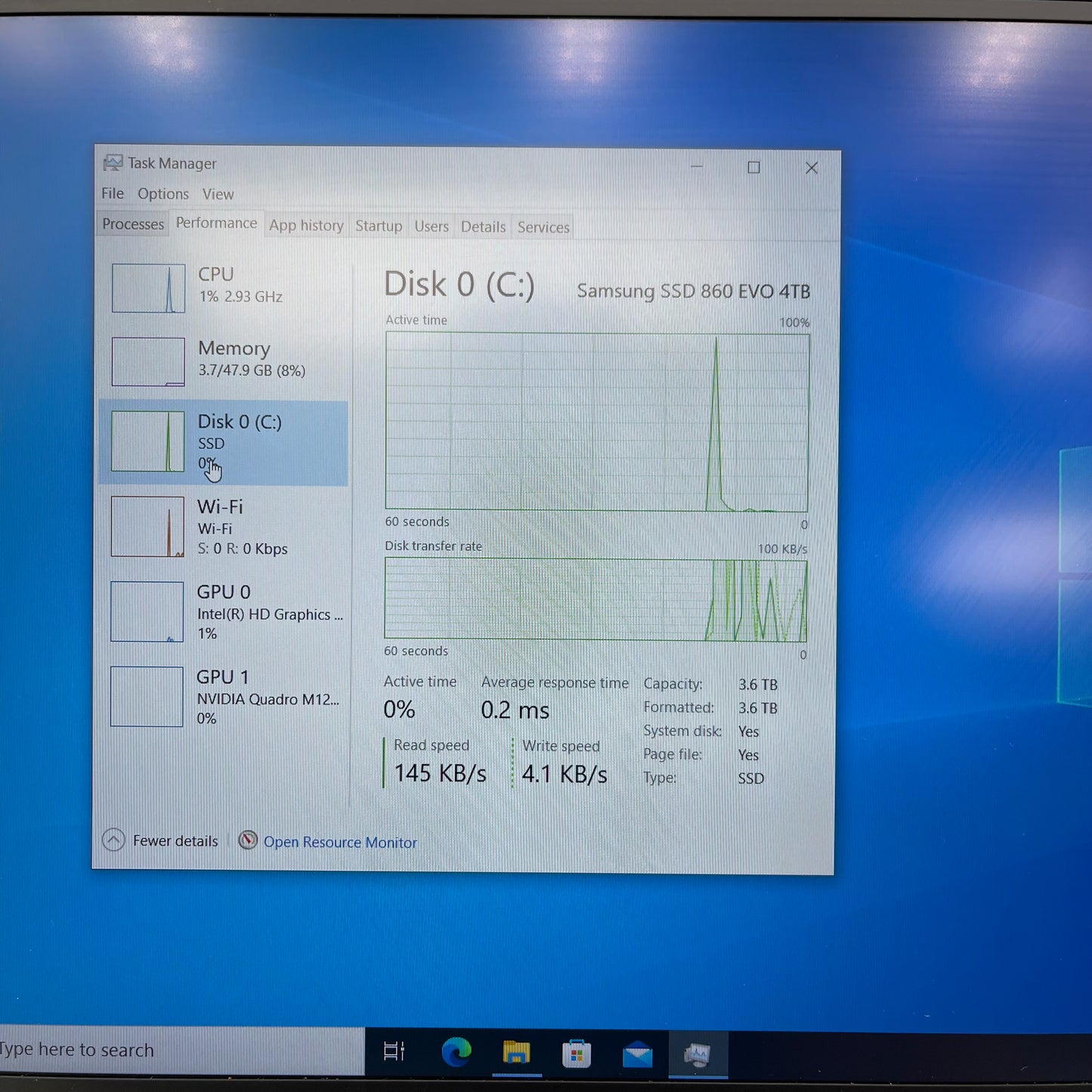 Dell Precision 5520 P56F 15.6" i7-7820HQ 2.9GHz 48GB RAM 4TB SSD Quadro M1200