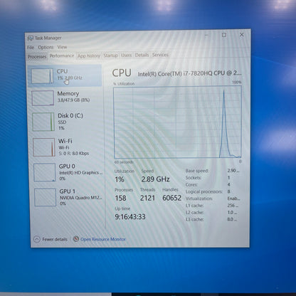 Dell Precision 5520 P56F 15.6" i7-7820HQ 2.9GHz 48GB RAM 4TB SSD Quadro M1200