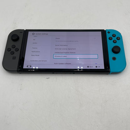 Nintendo Switch OLED Console Gaming System HEG-001 Gray/Blue