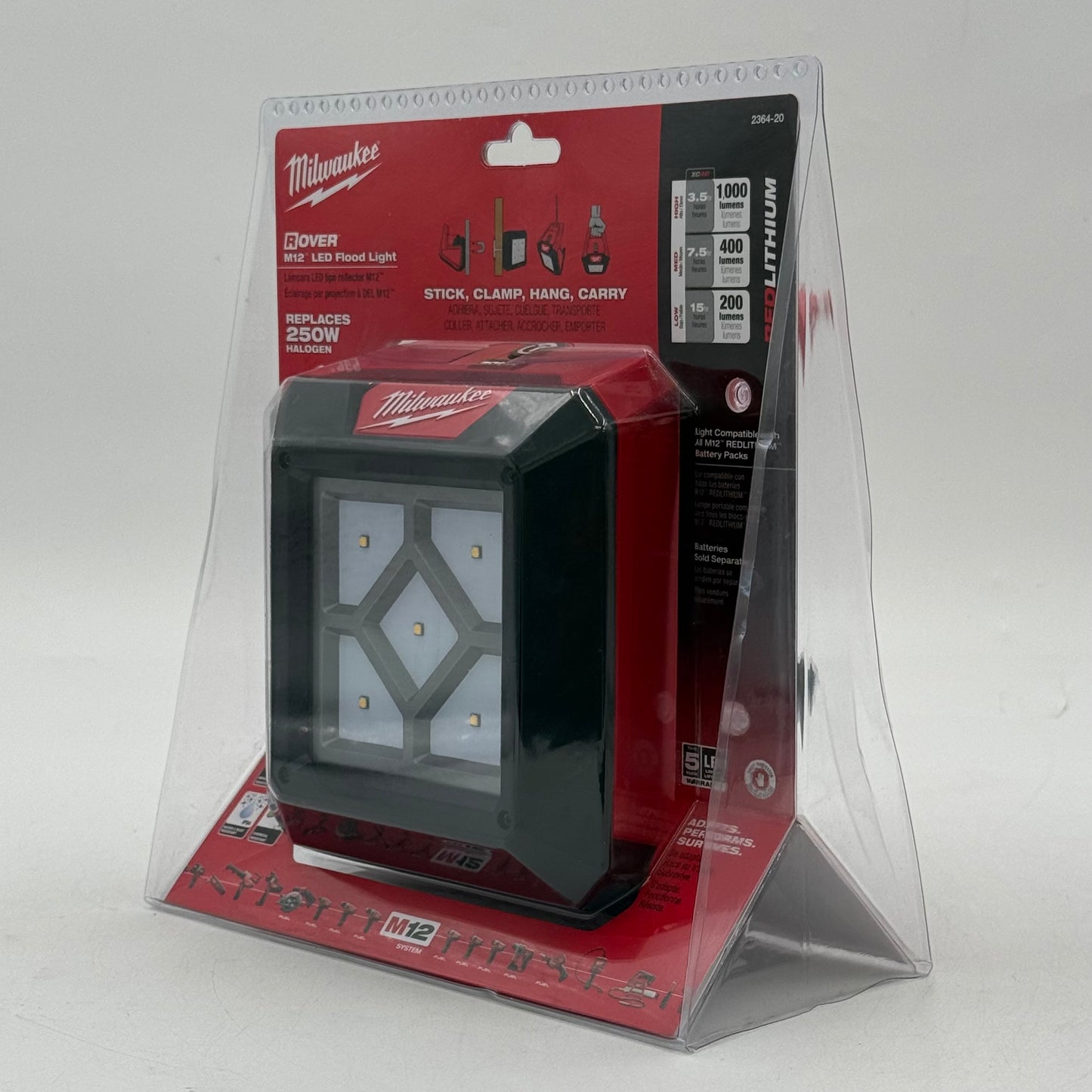 New Milwaukee 2364-20 M12 12V Rover LED Flood Light