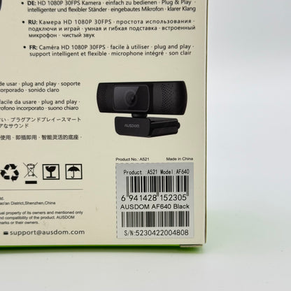 New Ausdom AF640 HD 1080P Web Camera