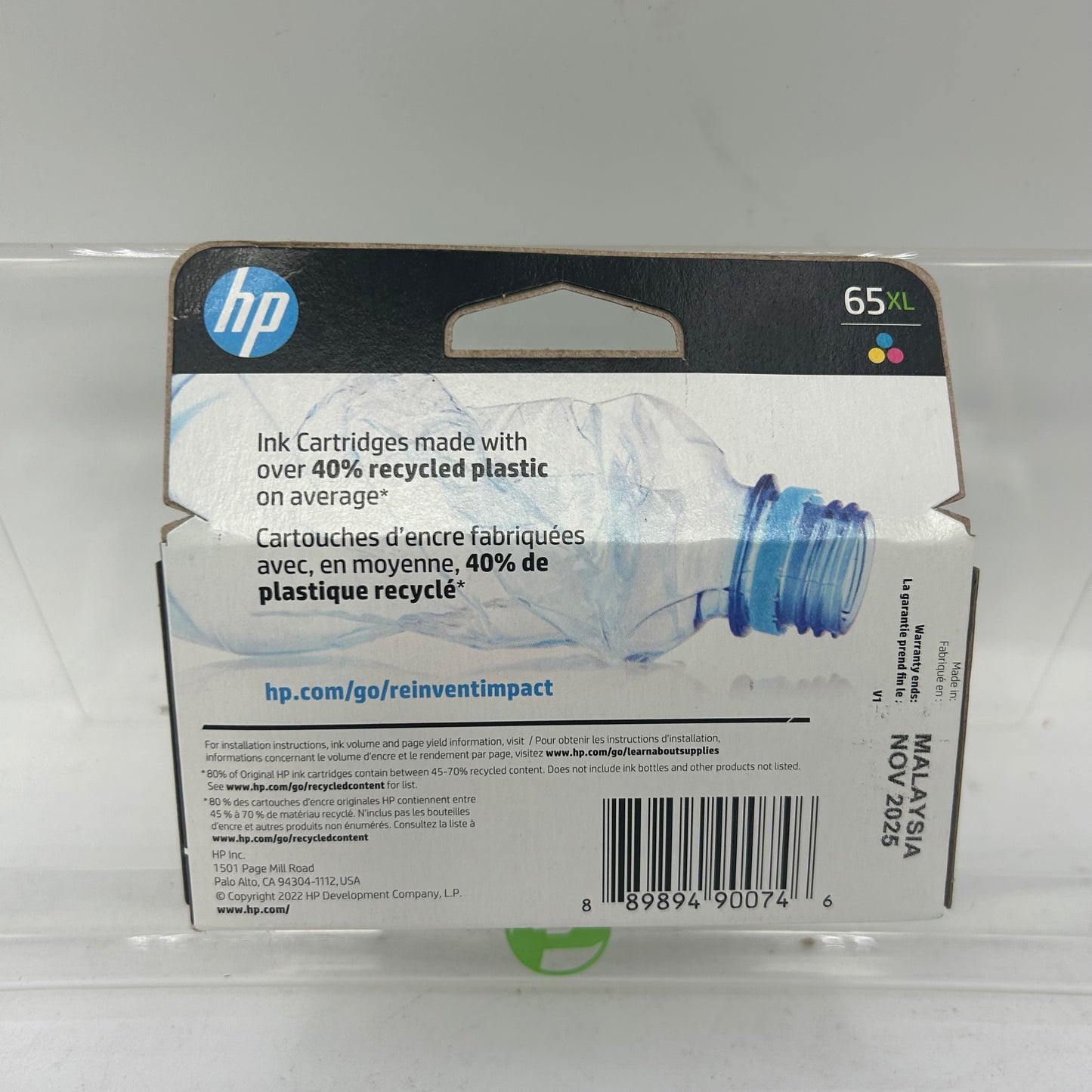 New HP 65XL N9K03AN Tri-color Ink Cartridge