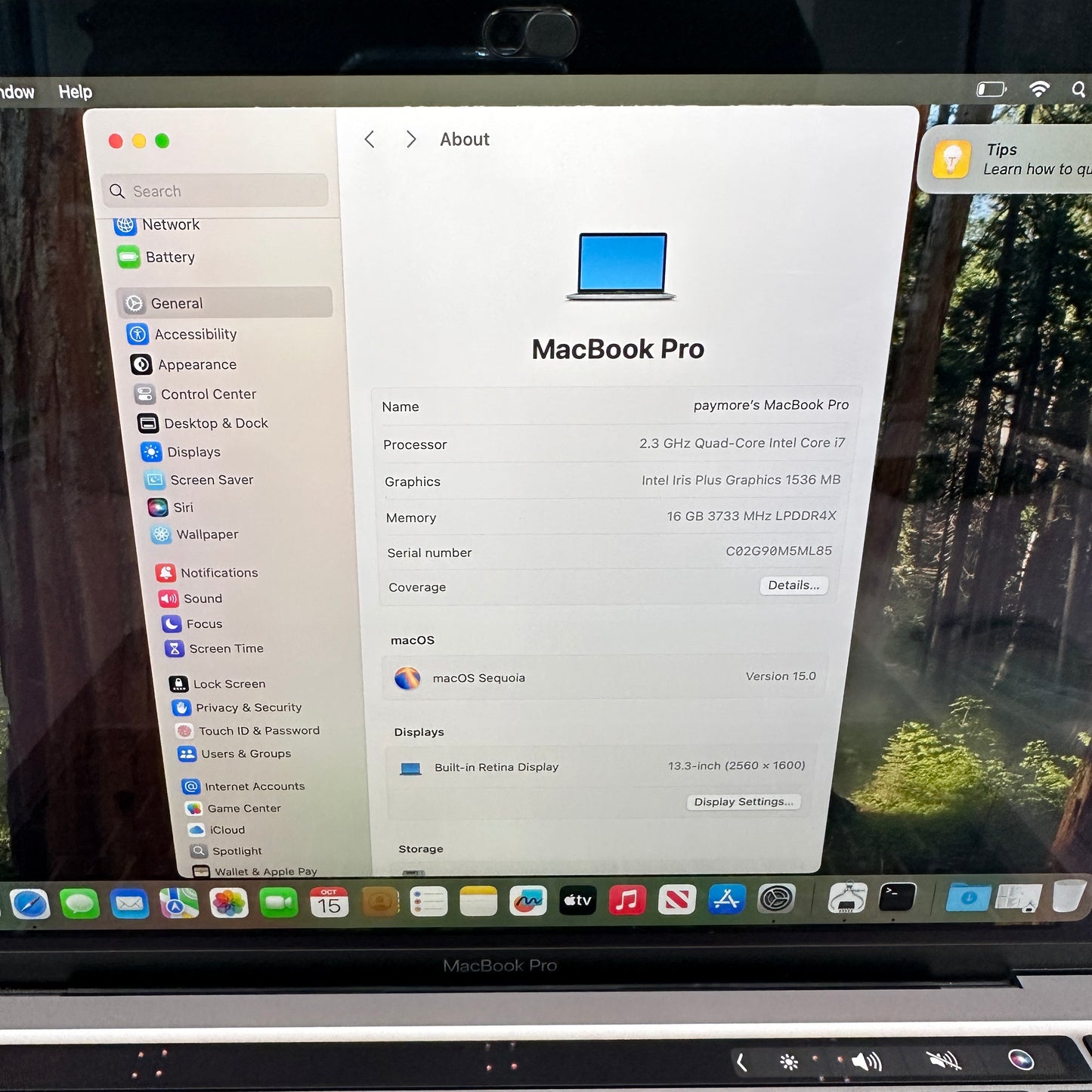 2020 Apple MacBook Pro 13.3" i7-1068NG7 2.3GHz 16GB RAM 512GB SSD A2251