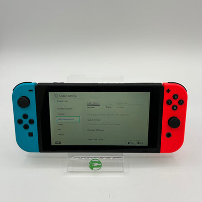 Nintendo Switch v1 Video Game Console HAC-001 Blue/Red W/ Carrying Case