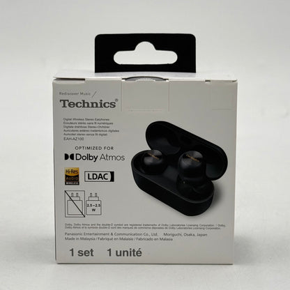 New Technics True Wireless Stereo Earbuds Black AZ100