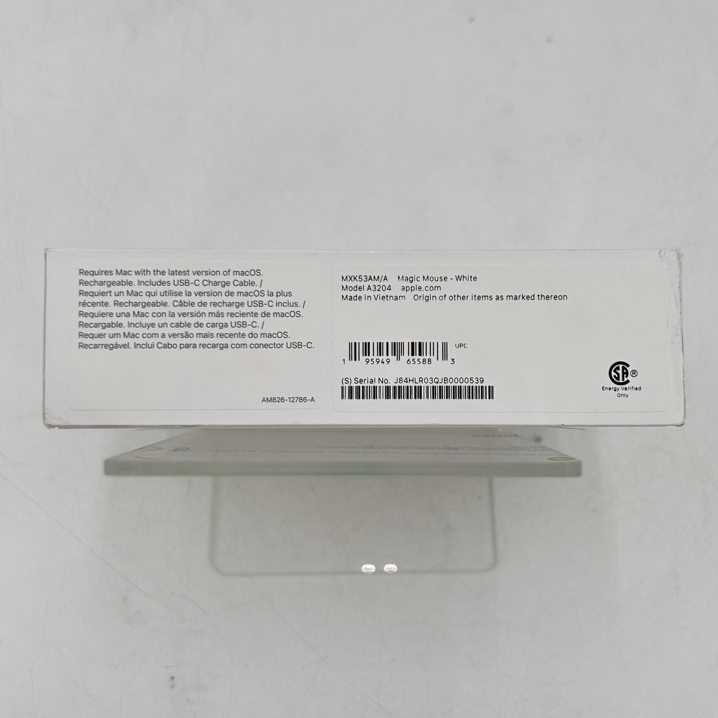 New Apple Magic Mouse A3204 White