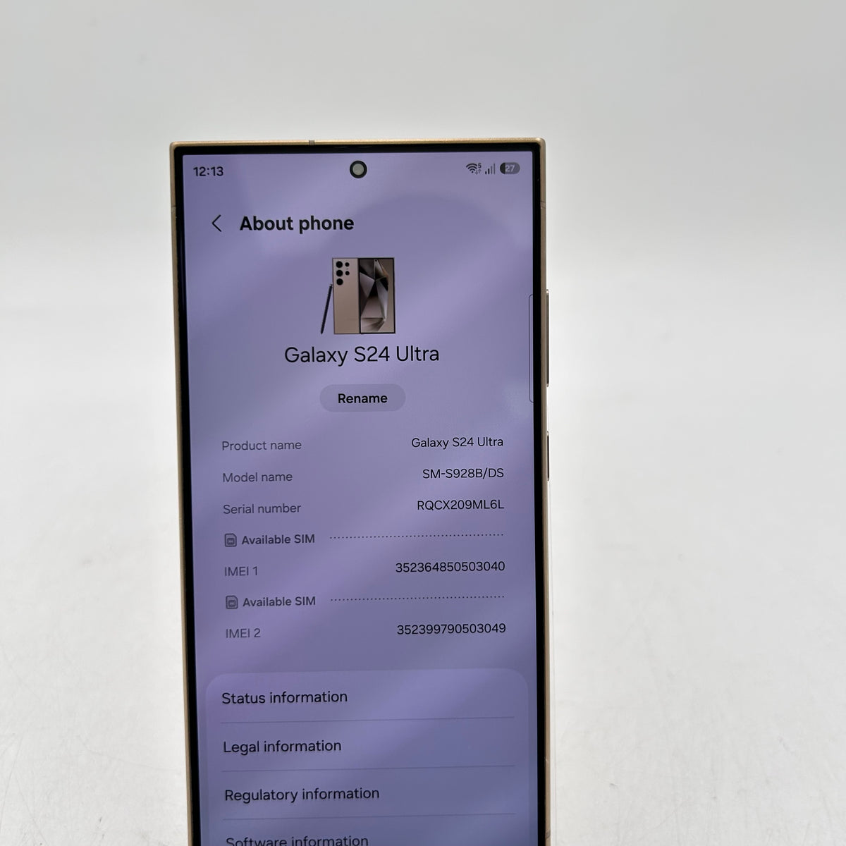 GSM Unlocked Samsung Galaxy S24 Ultra 12GB RAM 512GB SM-S928B/DS Yellow