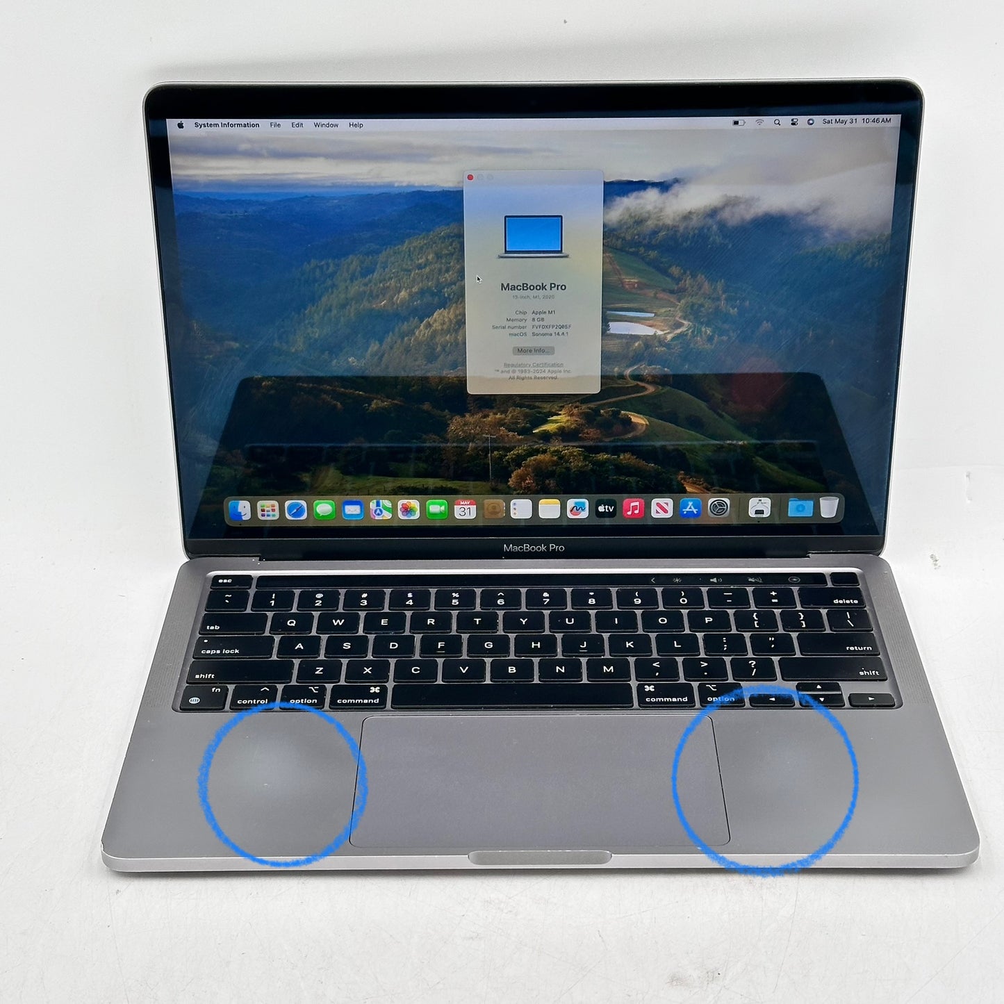 2020 Apple MacBook Pro 13.3" M1 8C GPU 3.2GHz 8GB RAM 512GB SSD A2338