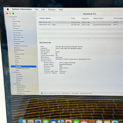 2020 Apple MacBook Pro 13.3" M1 8C GPU 3.2GHz 8GB RAM 256GB SSD READ
