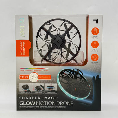 New Sharper Image Glow Motion Drone Gesture Control Indoor Stunt Drone
