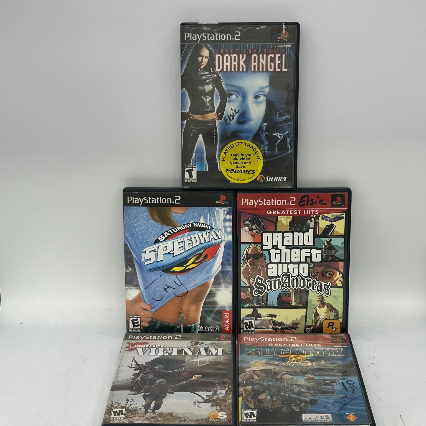 Lot of 5 Sony PlayStation 2 PS2 Games