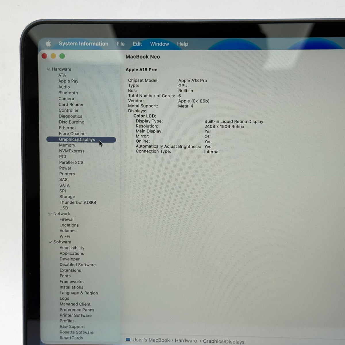 2026 Apple MacBook Neo 13" A18 Pro 5C GPU 4.0GHz 8GB RAM 256GB SSD MHFF4LL/A