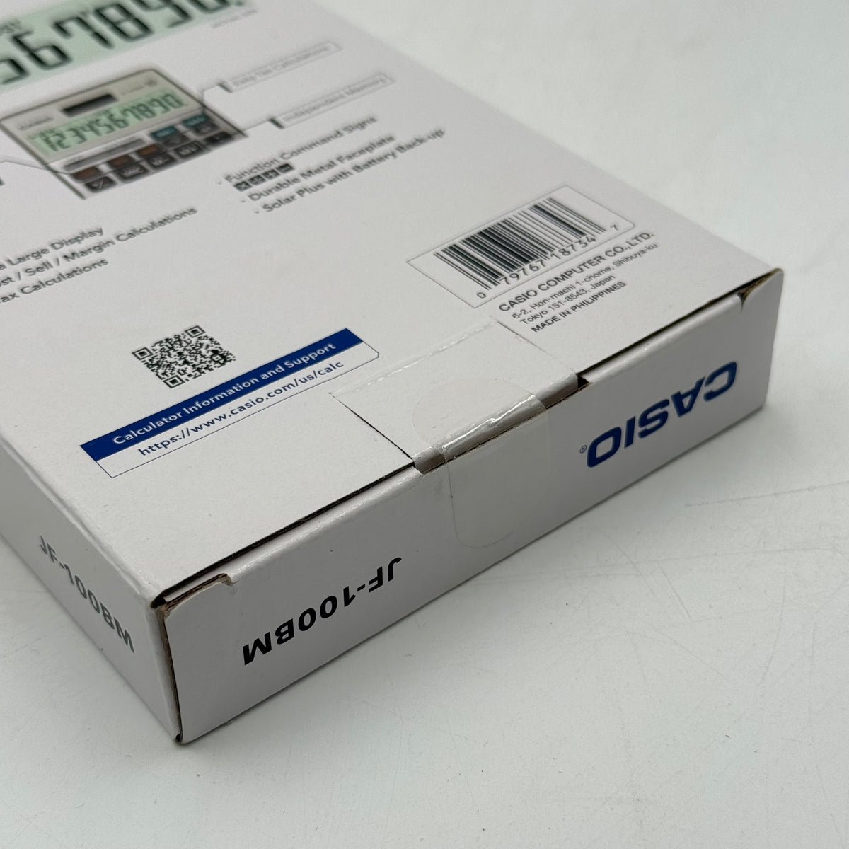 New Casio JF-100BM Solar/Battery-Powered Calculator