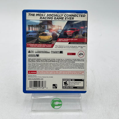 Need for Speed Most Wanted (Sony PlayStation Vita PS Vita, 2012)