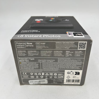 New Polaroid Now Instant Gen 3 Instant Film Camera Black Read