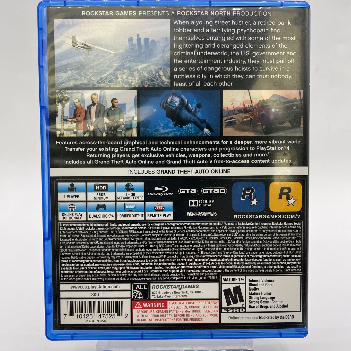 Grand Theft Auto Five (Sony PlayStation 4 PS4, 2014)