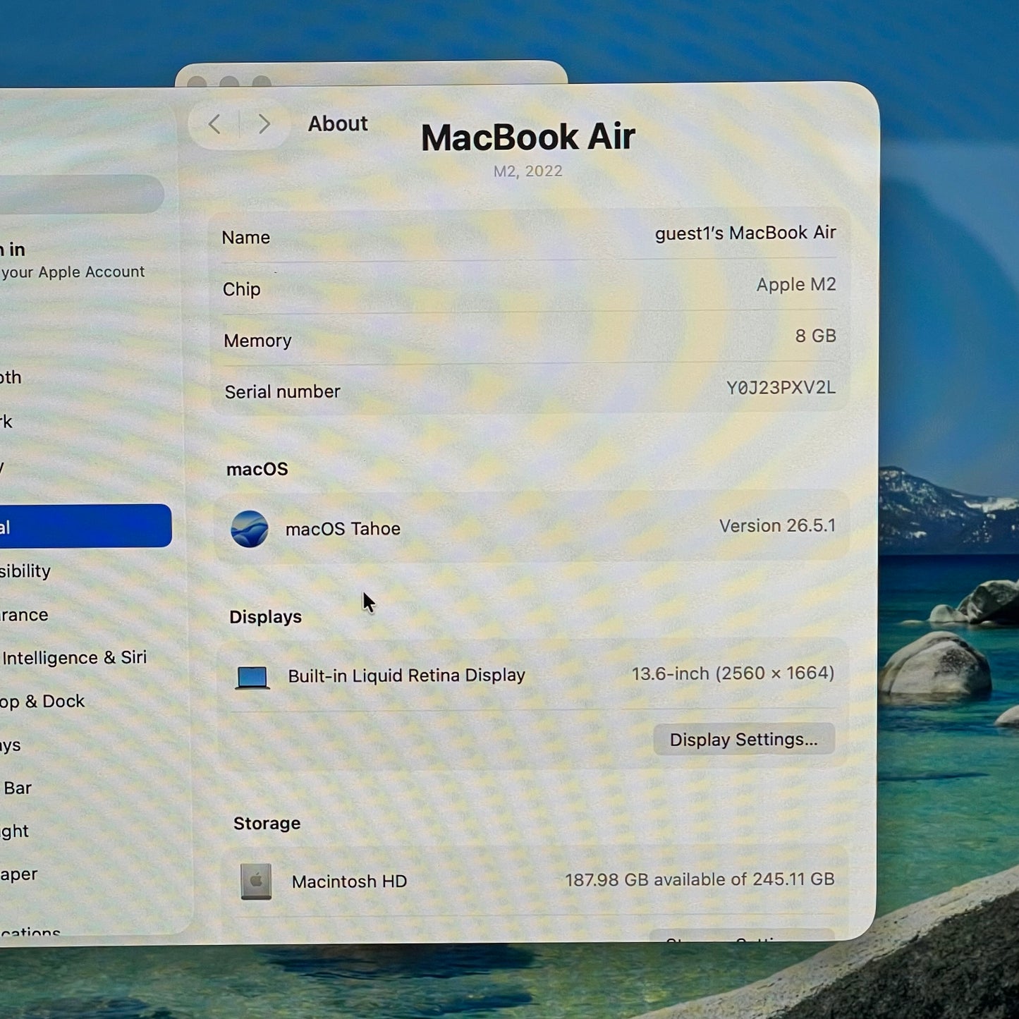 2022 Apple MacBook Air 13.6" M2 8C GPU 3.5GHz 8GB RAM 256GB SSD A2681 Apple Care+