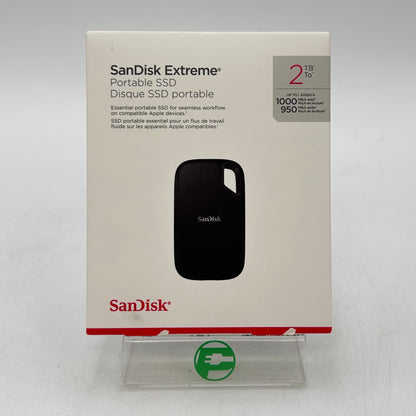 New SanDisk Portable Extreme Portable SSD 2TB USB-C to USB-C SSD SDSSDE62-2T00