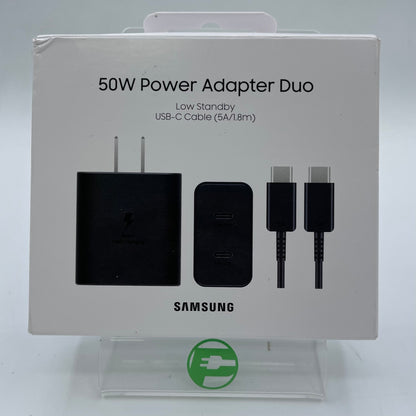 New Samsung 50W Power Adapter Duo Usb-C Cable (5A/1.8m)