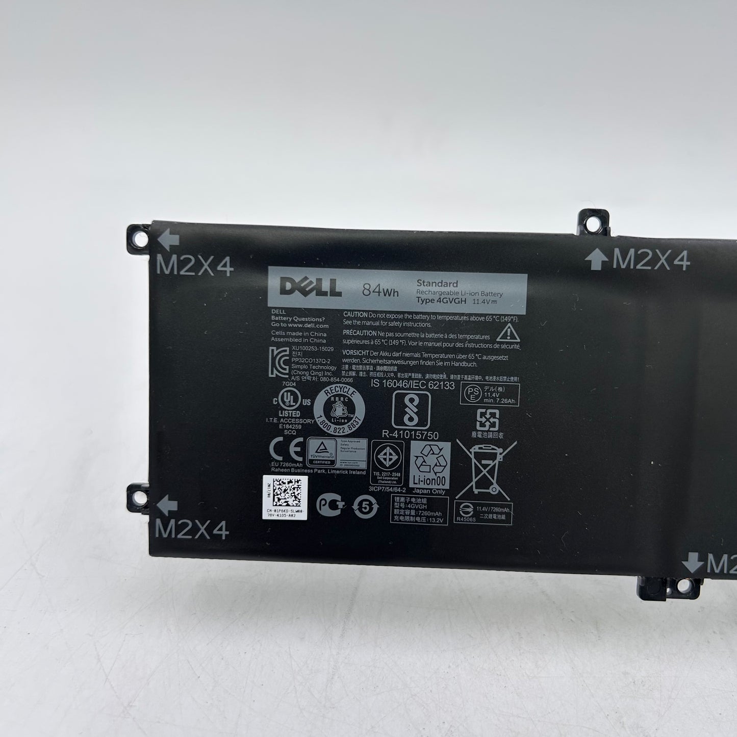 Dell 4GVGH (6-Cell) Battery 01P6KD for DELL XPS 15 9550 /Precision 15 5510