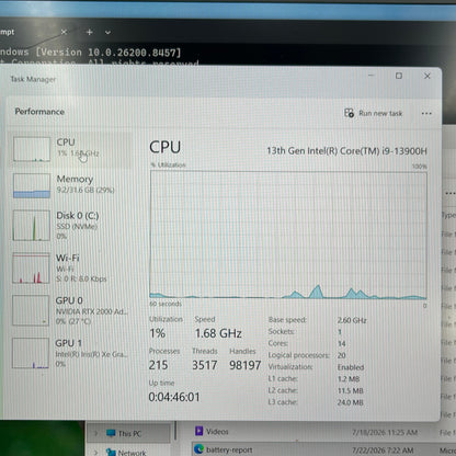 Dell Precision 5680 16" i9-13900H 2.6GHz 32GB RAM 1TB SSD RTX 2000 Ada
