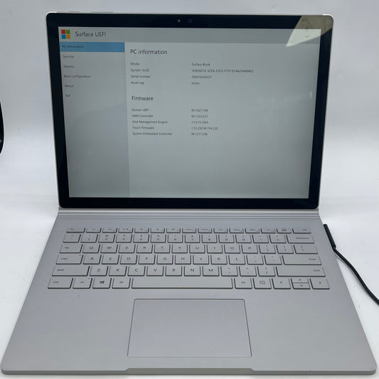 Broken Microsoft Surface Book 1 1703 i5 8GB RAM 128GB SSD Read