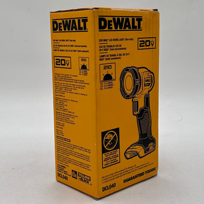 New DeWalt DCL040 20V MAX LED Work Light