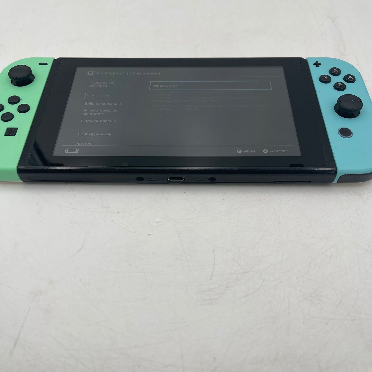 Nintendo Switch v1 Console Gaming System HAC-001 Animal Crossing Edition