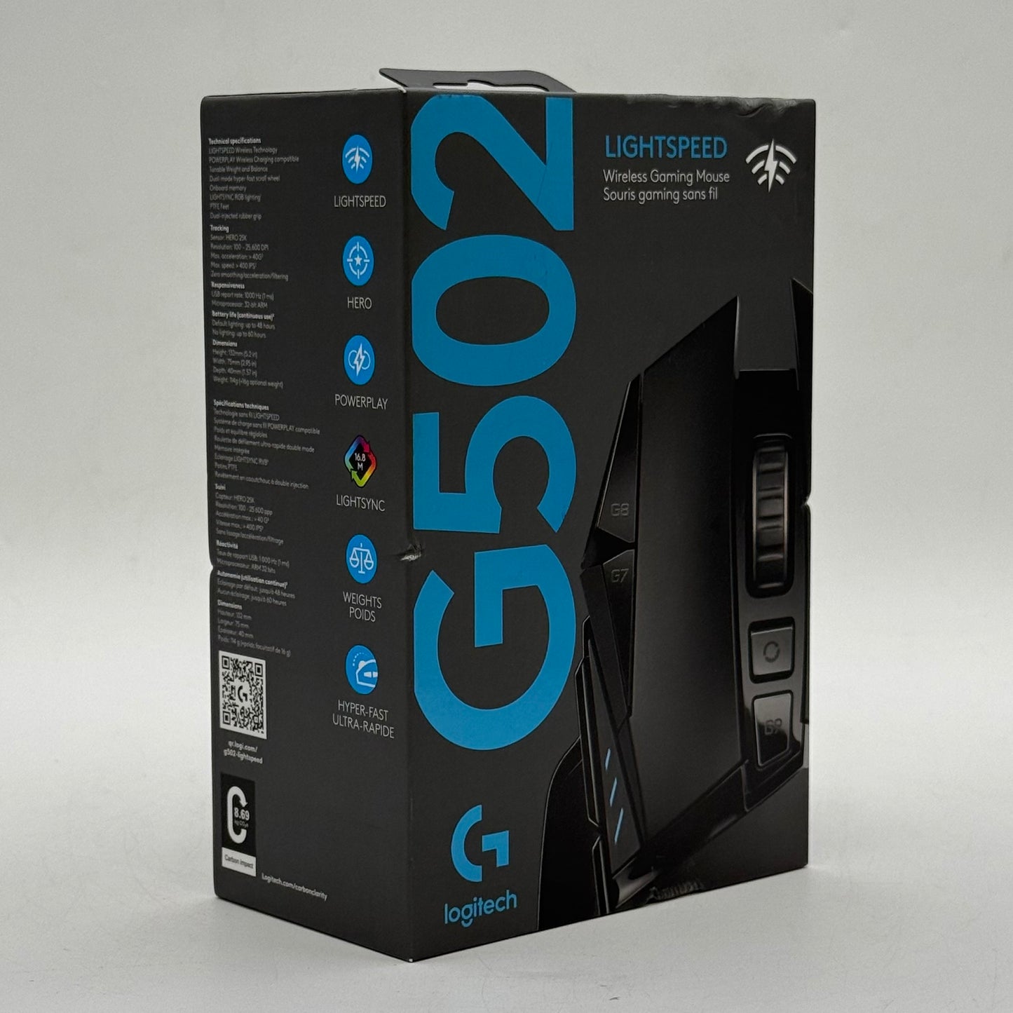 New Logitech G502 Lightspeed MR0076 Wireless Gaming Mouse Black